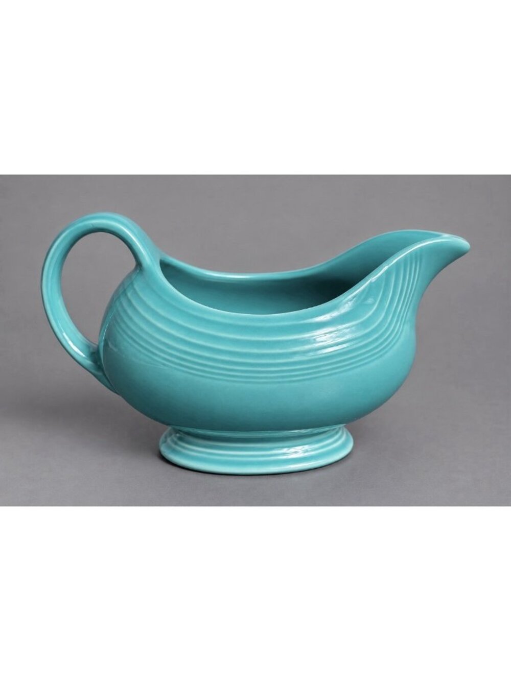 Vintage FIESTA Turquoise Gravy Boat 8" Fiestaware